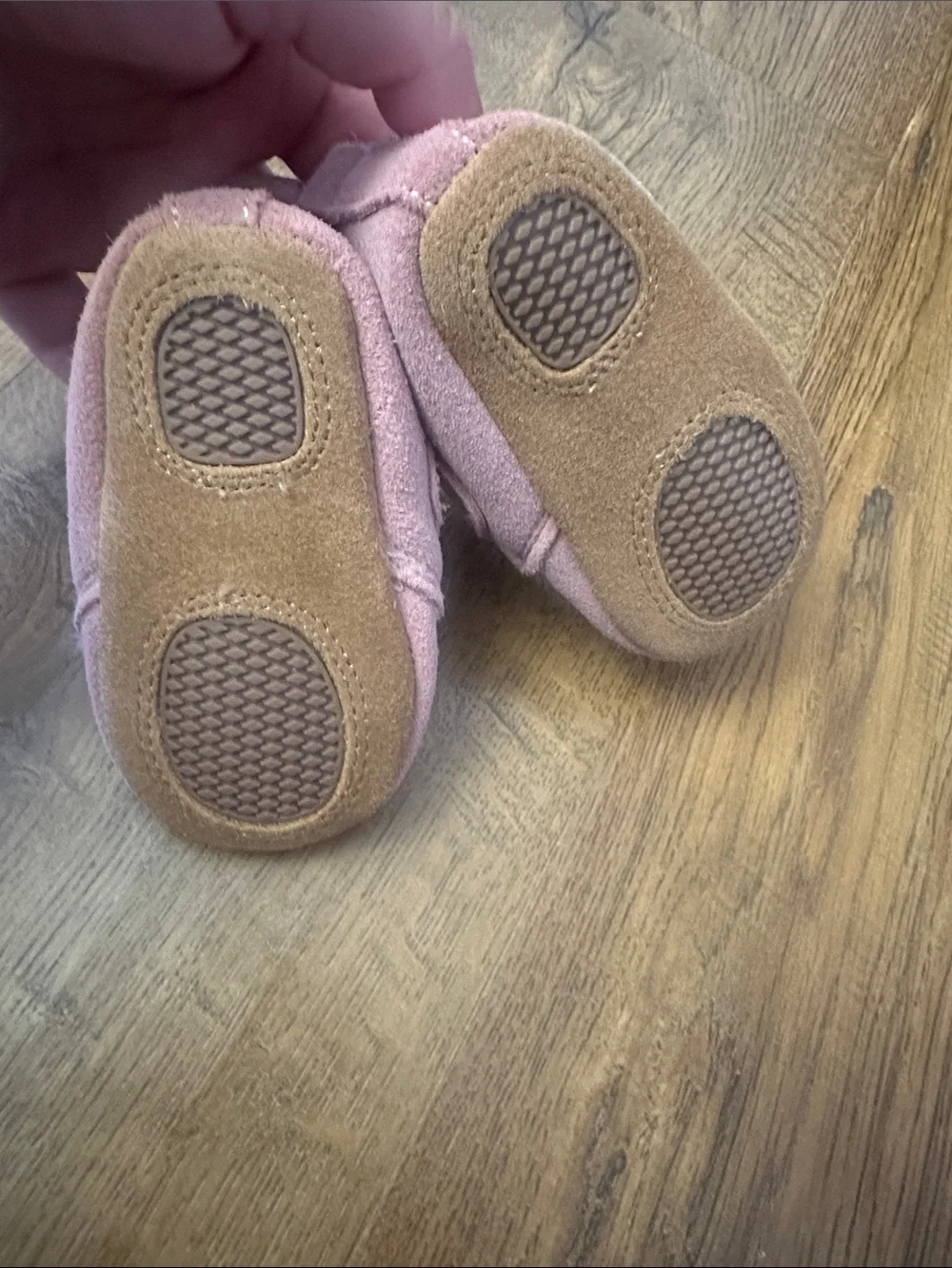 Zutano Baby Shoes Size 6M Pink Suede-Like Fur Lined Bootie